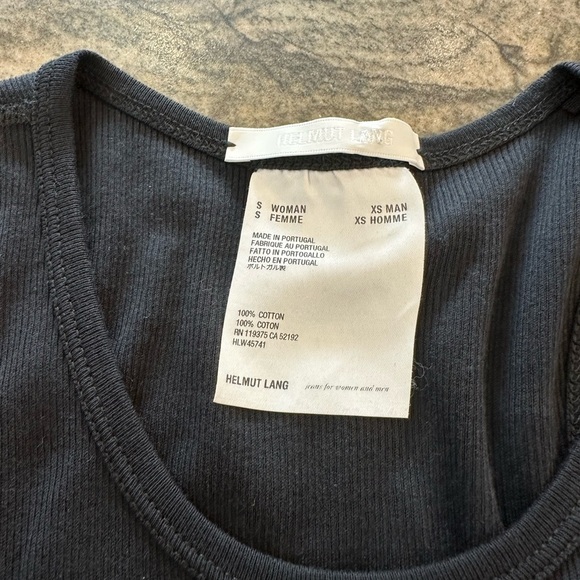 Helmut Lang black PAINTED RIB MASC TANK DRESS (20) - Picture 7 of 8